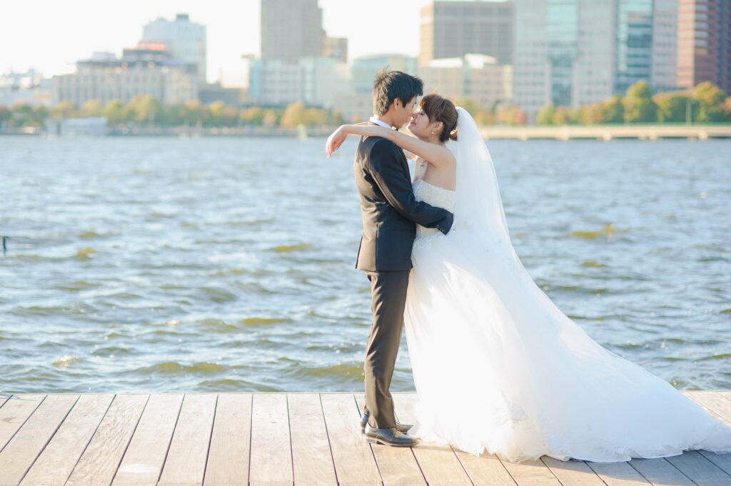Boston Esplanade wedding Charles River
