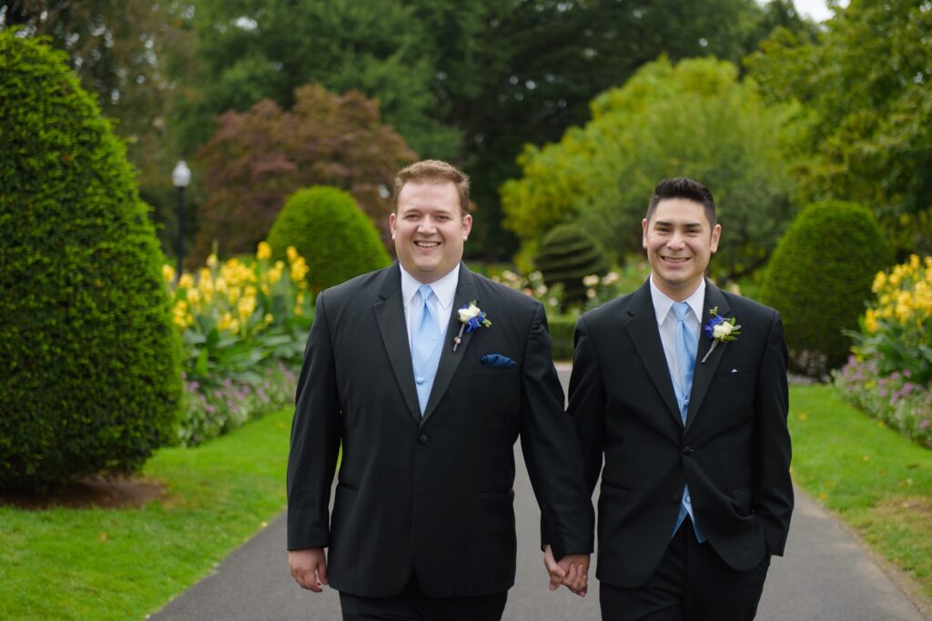 LGBT wedding Boston Common Public Garden