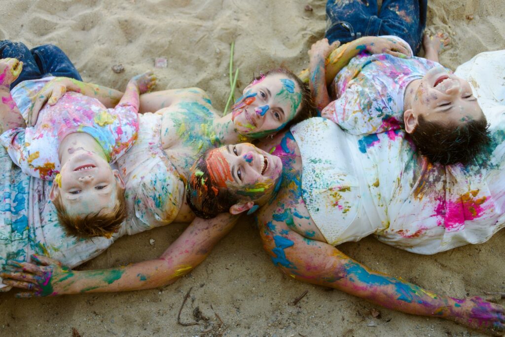 same sex lesbian wedding dress paint on beach