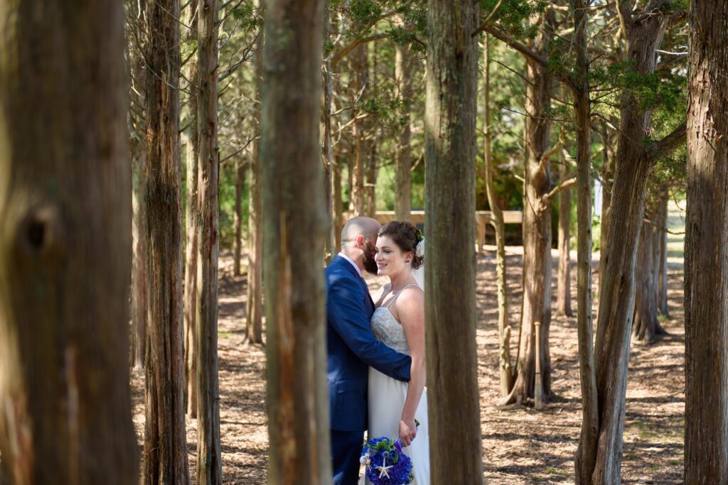 wedding in woods nature