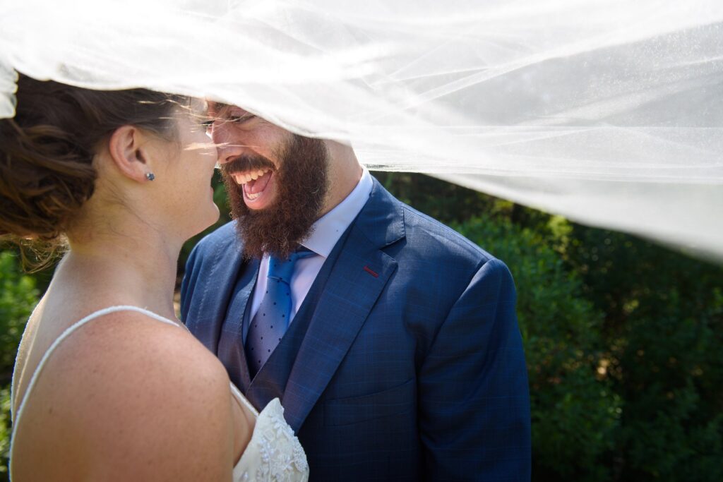 wedding photo under veil