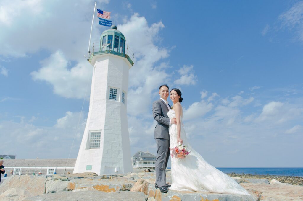 wedding with lighthouse