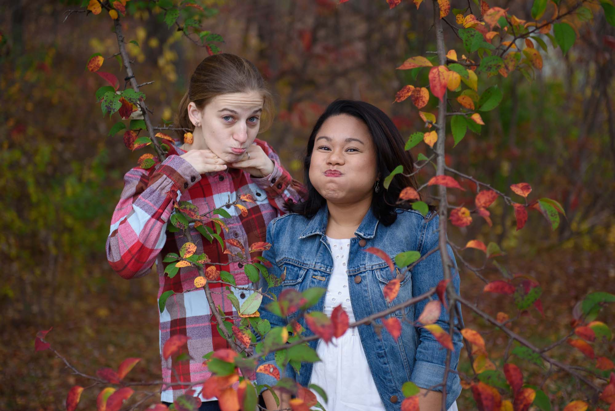 Arnold Aboretum LGBTQ Engagement Session Goofy Fun Lesbian Couple