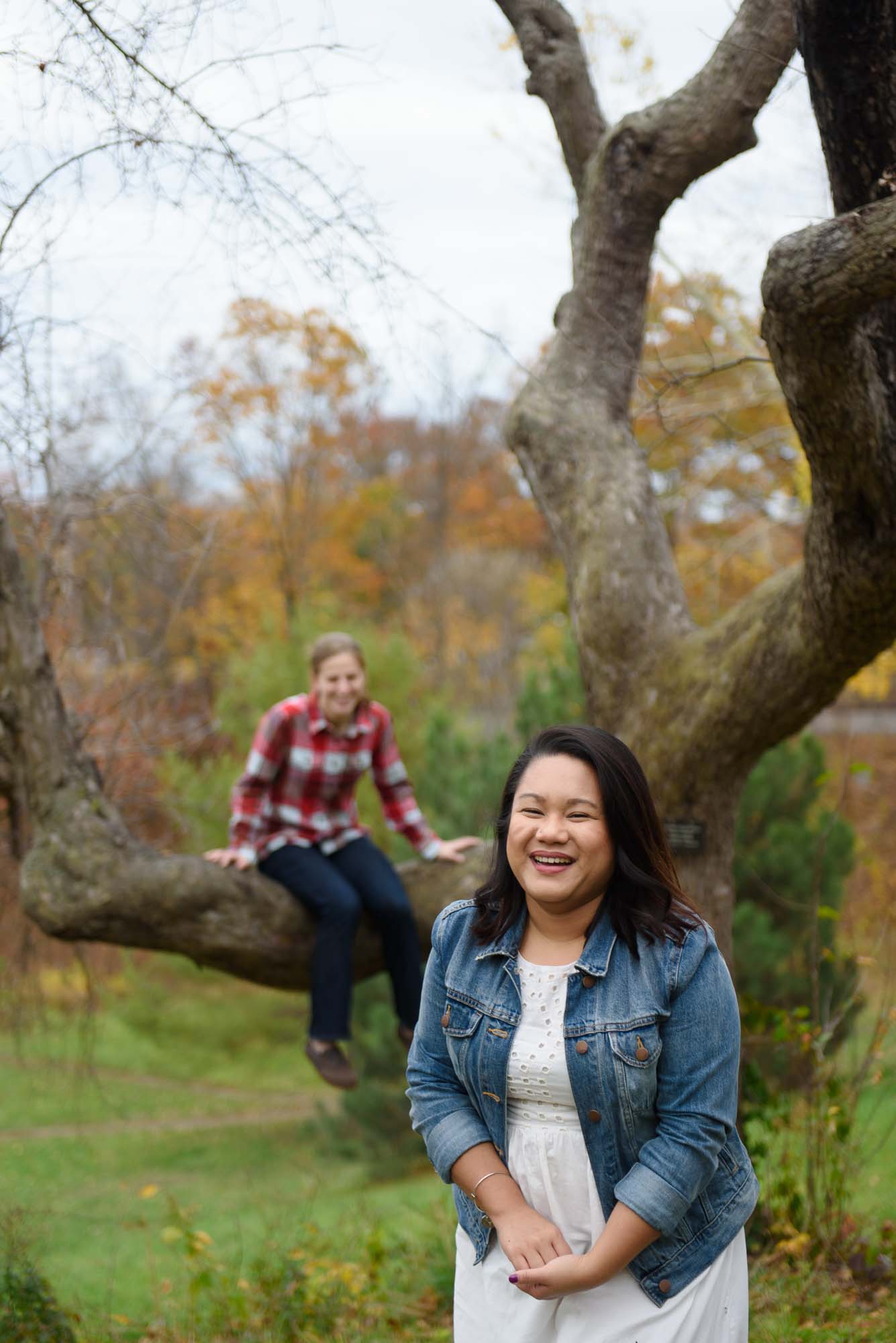 Arnold Aboretum LGBTQ Engagement Session Lesbian Couple