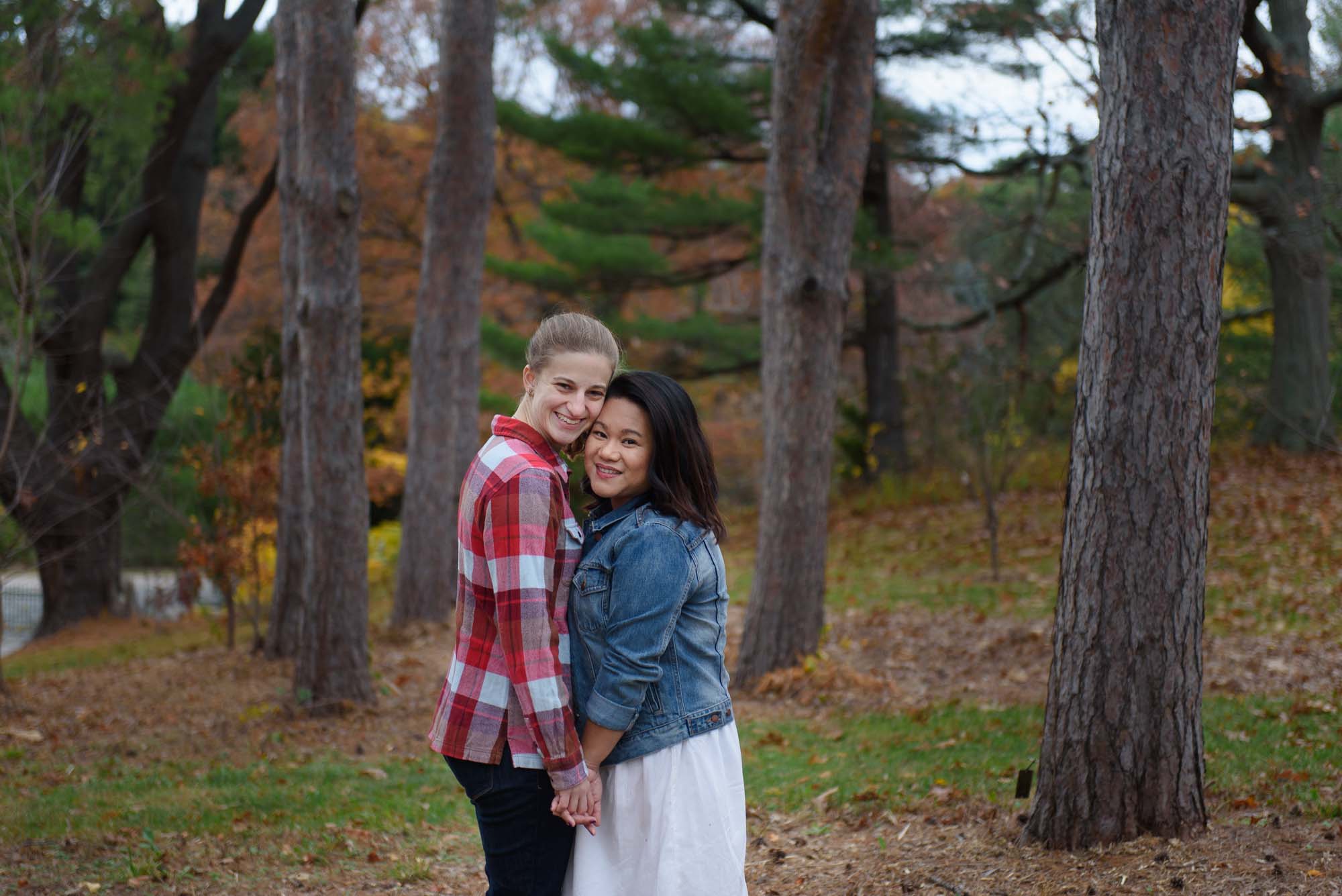 Arnold Aboretum LGBTQ Engagement Session Lesbian Couple