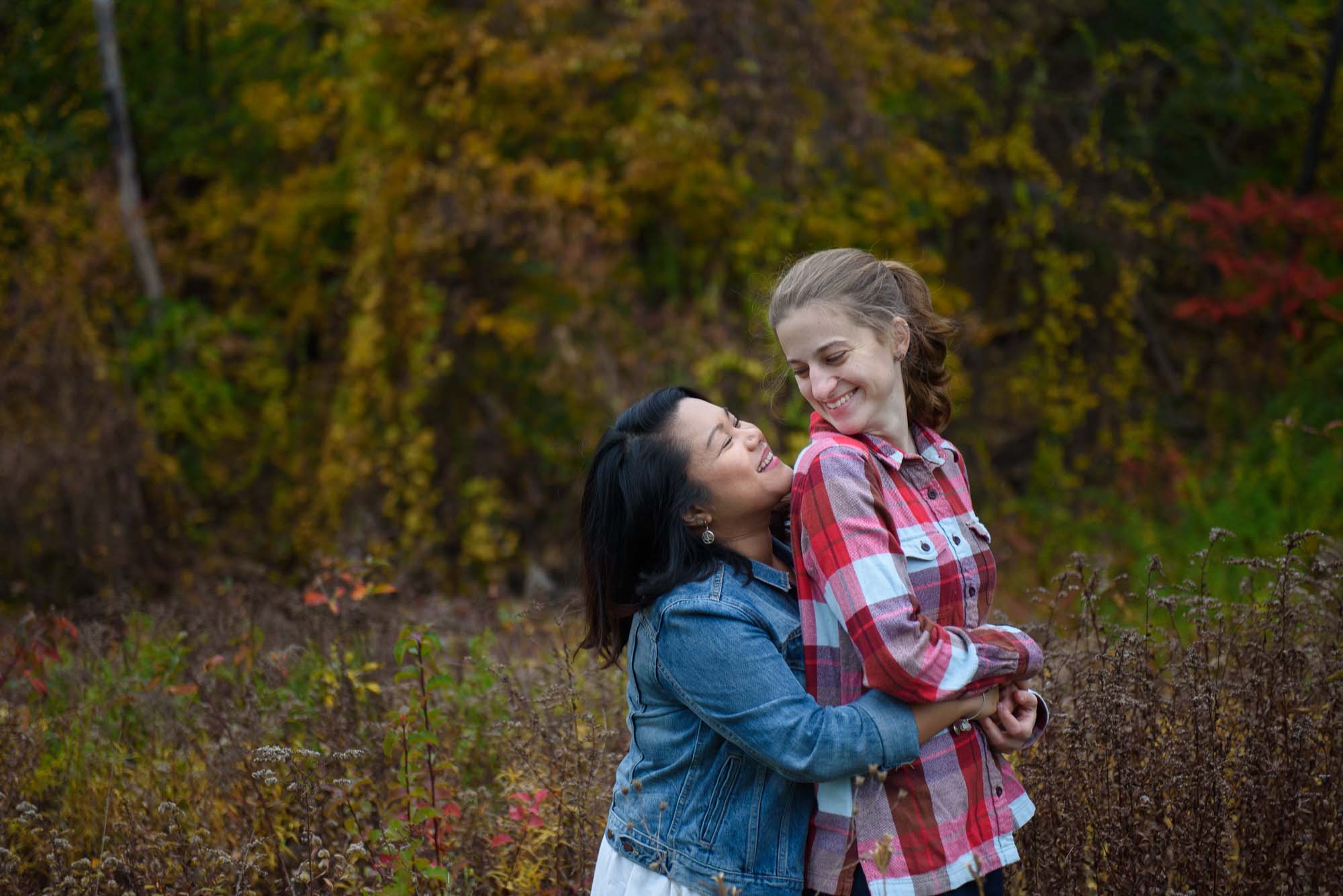 Arnold Aboretum LGBTQ Engagement Session Lesbian Couple