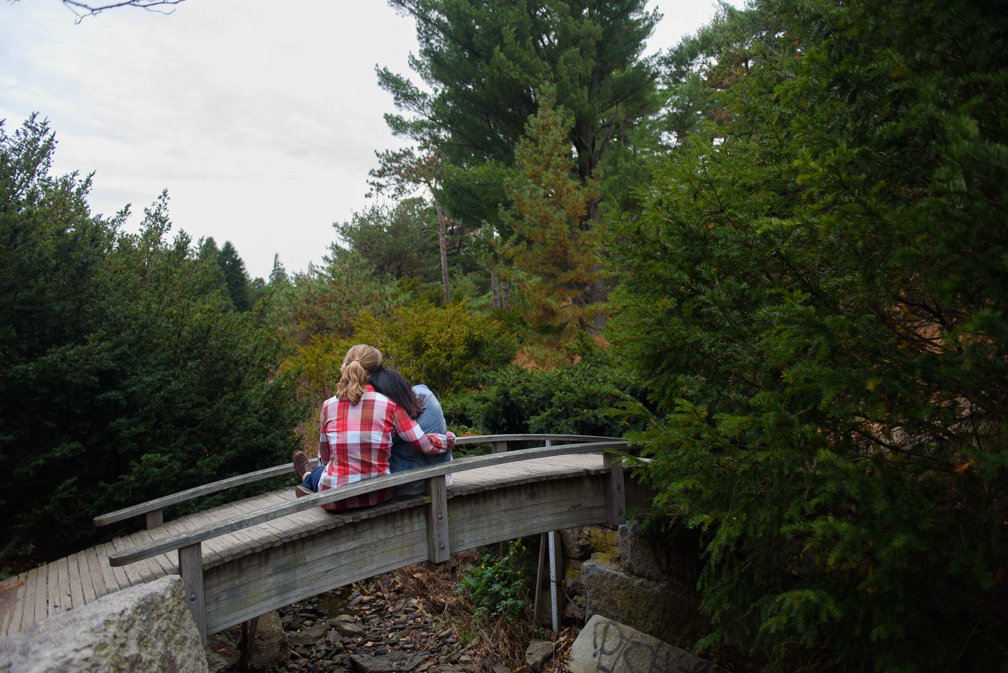 Arnold Aboretum LGBTQ Engagement Session Lesbian Couple