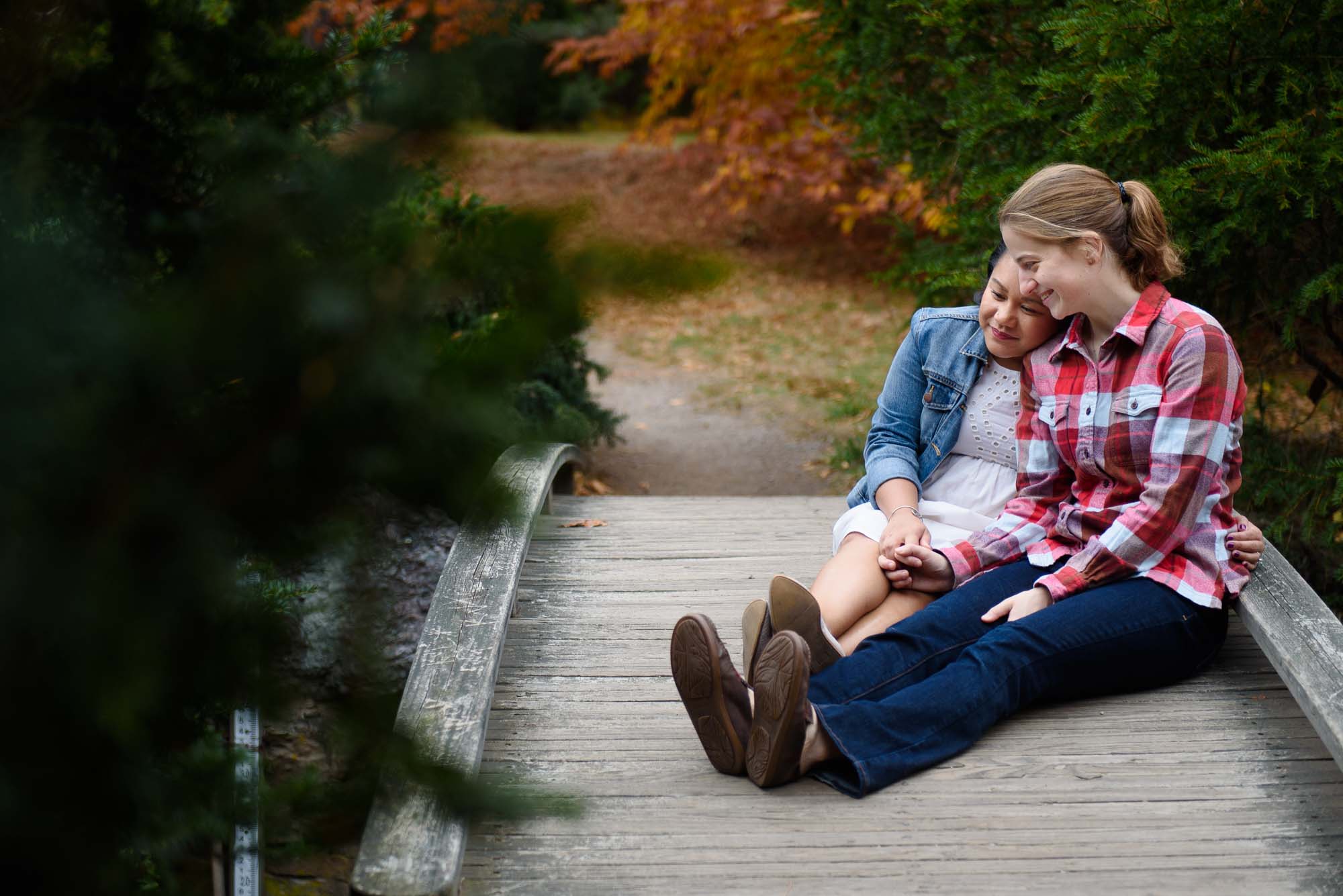 Arnold Aboretum LGBTQ Engagement Session Lesbian Couple