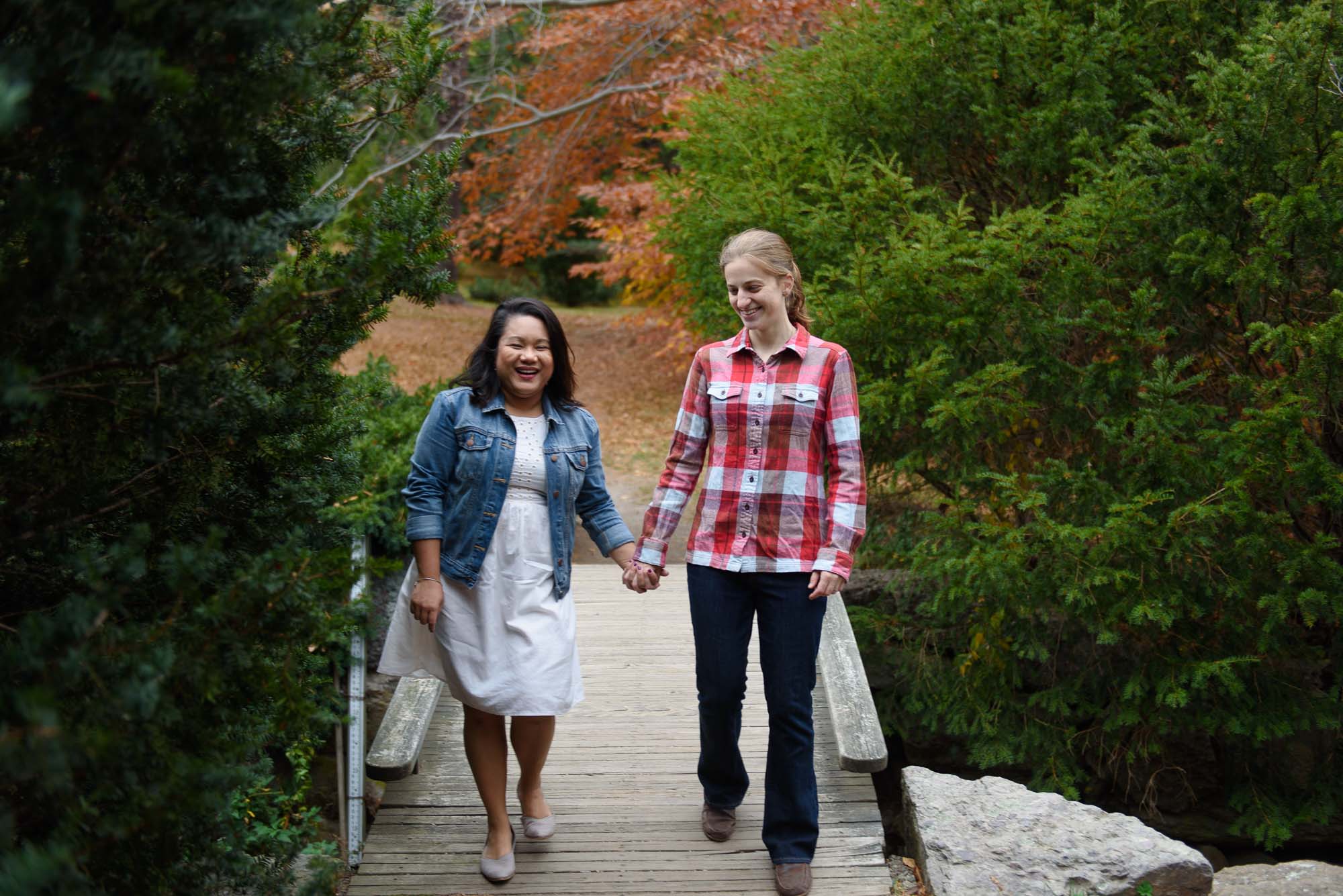 Arnold Aboretum LGBTQ Engagement Session Lesbian Couple