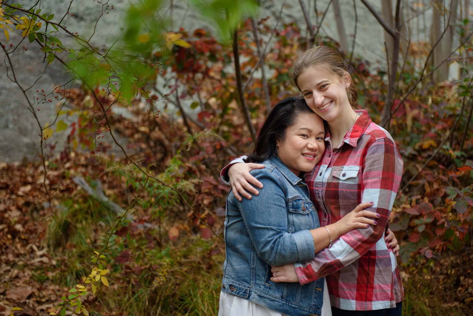 Arnold Aboretum LGBTQ Engagement Session Lesbian Couple