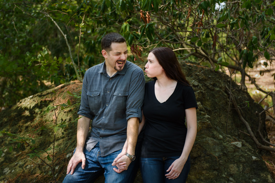 Arnold Arboretum Boston Summer Fun Goofy Engagement Session
