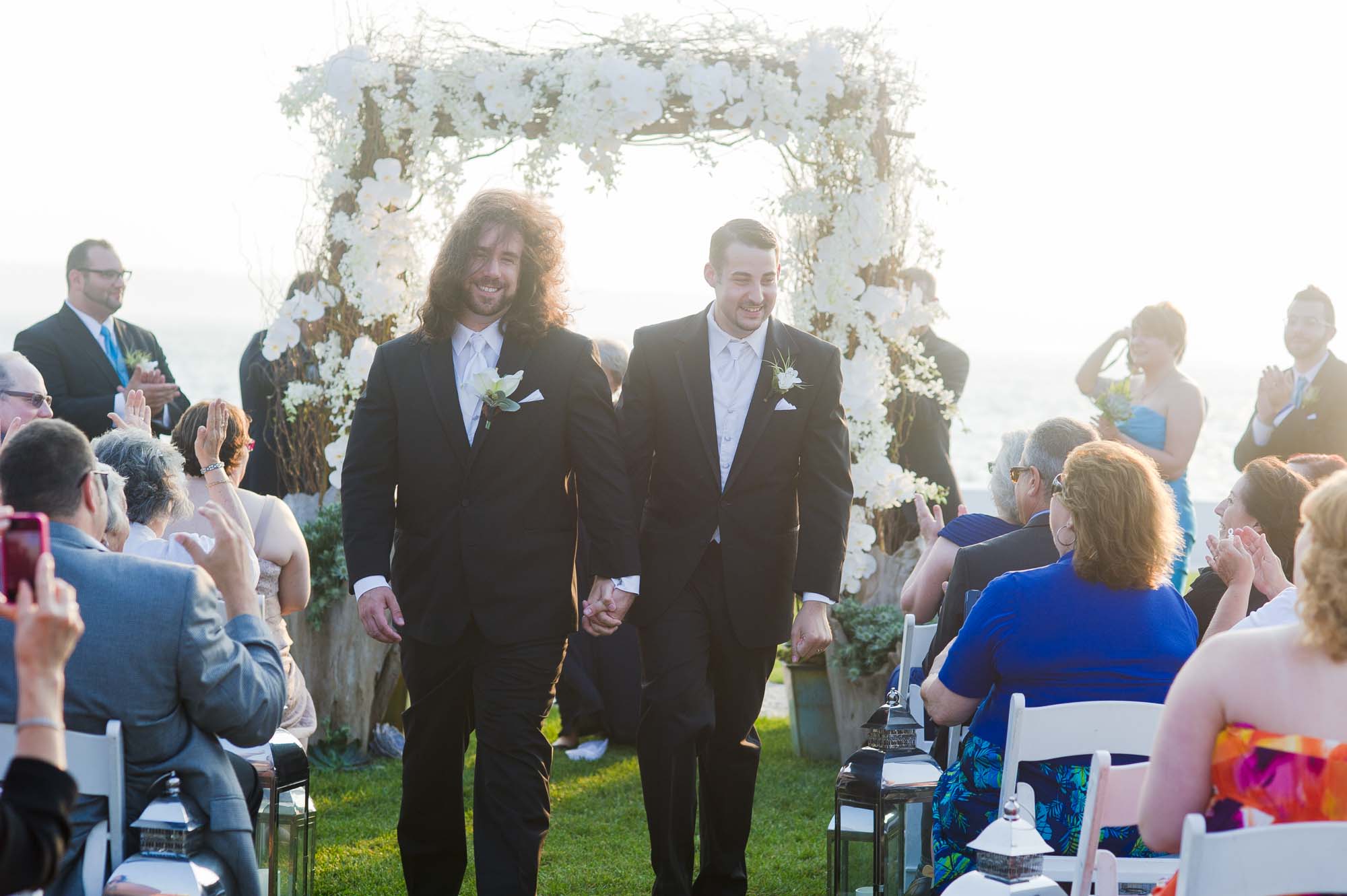 Belle Mer Wedding Venue Outdoor Ceremony Waterfront Floral Arch