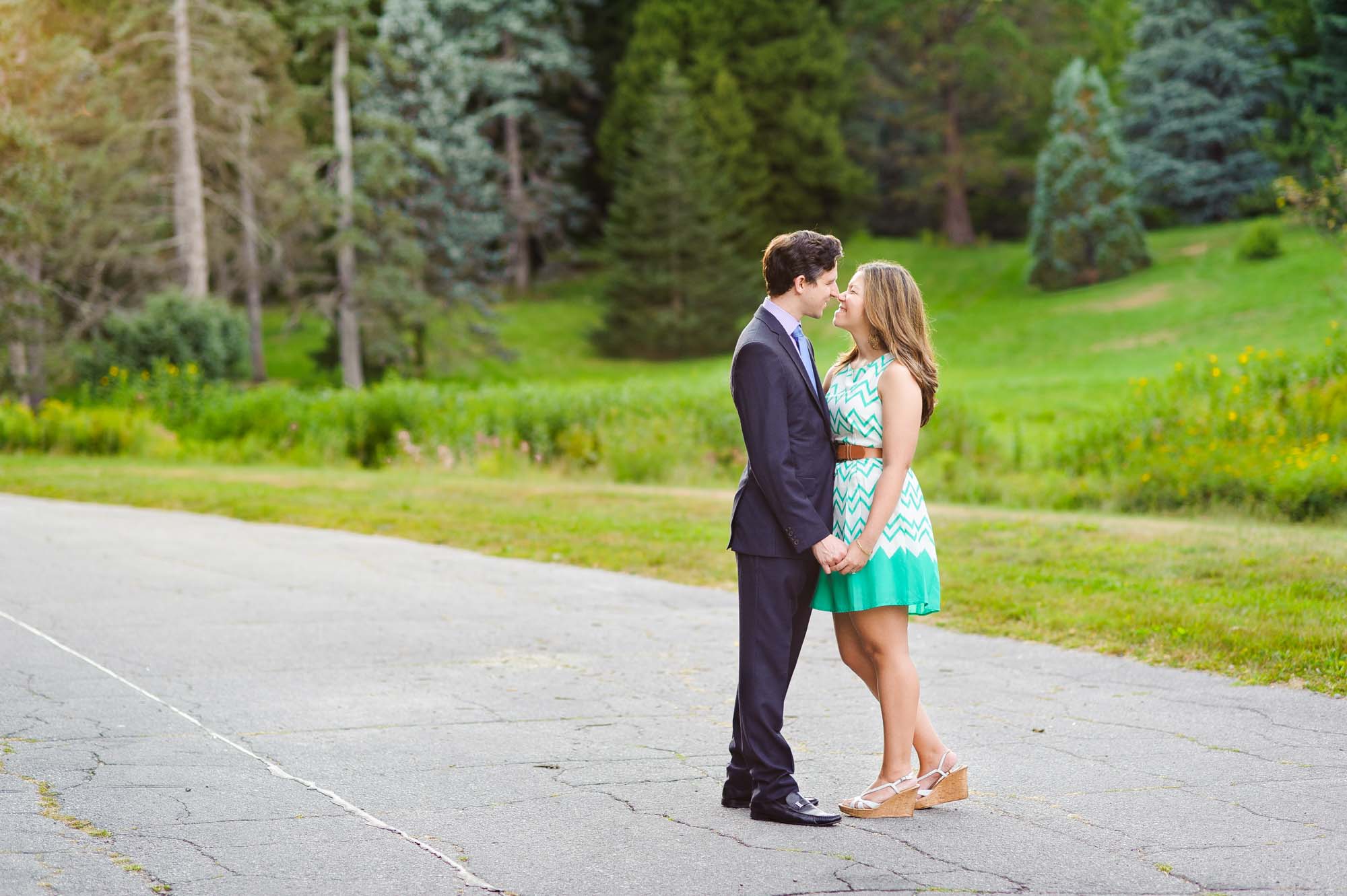 Boston Arnold Arboretum Golden Hour Sunset Engagement Session Beth Matt