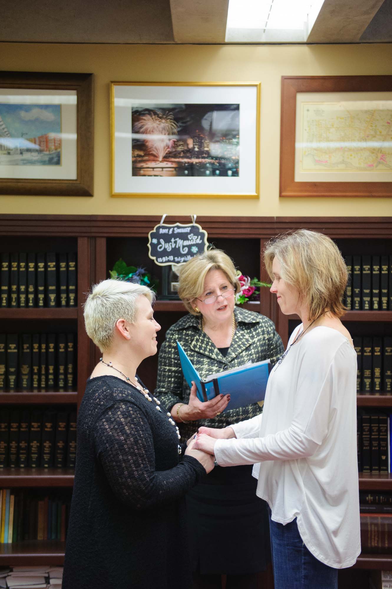 Boston City Hall Lesbian Wedding Vow Shelly Amy