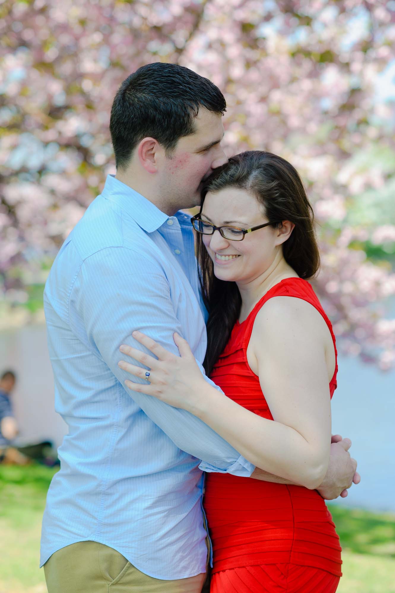 Boston Esplanade Spring Engagement Session Photo