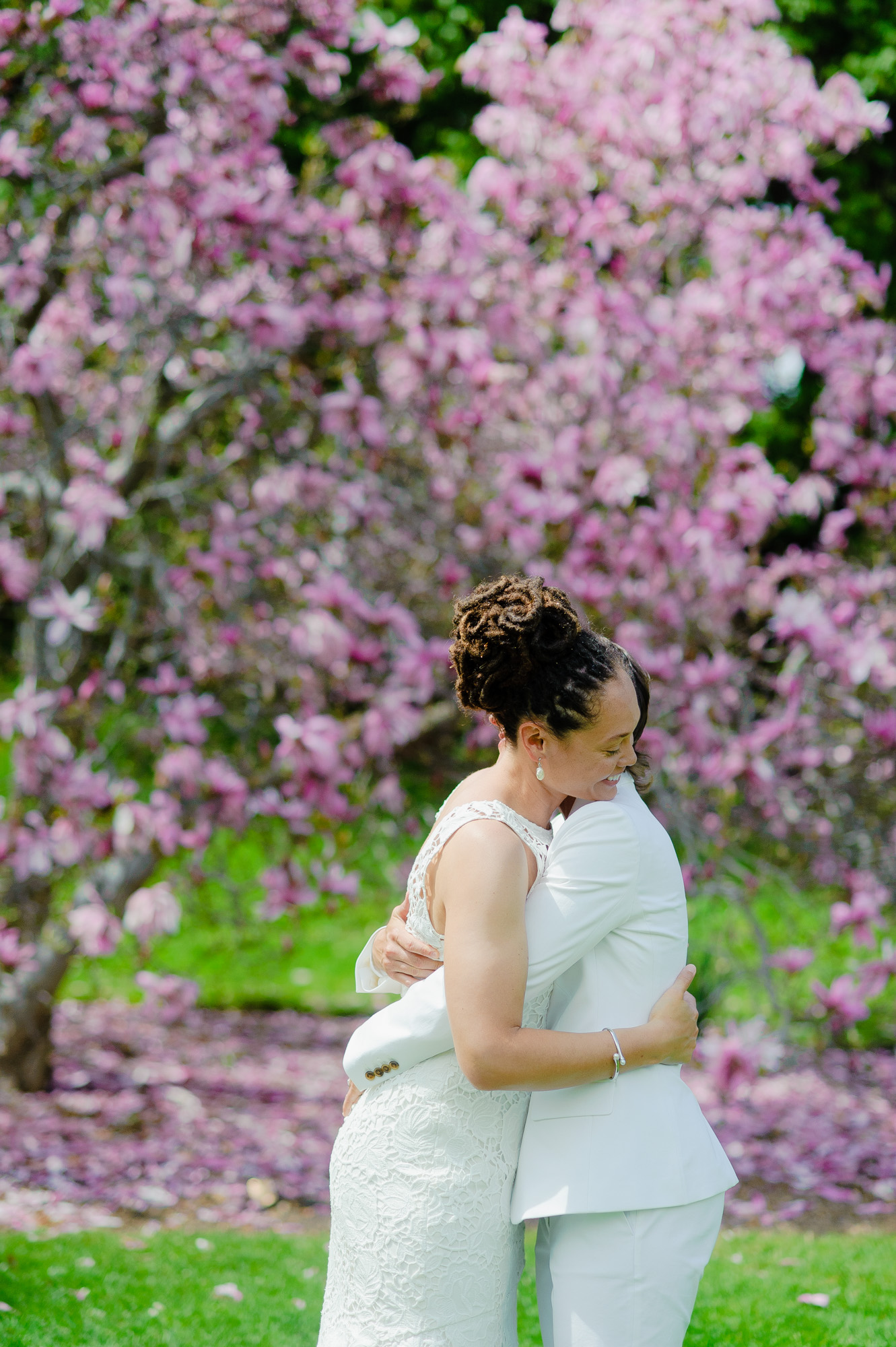 Boston LGBT Lesbian Wedding Cherry Blossom Arnold Arboretum