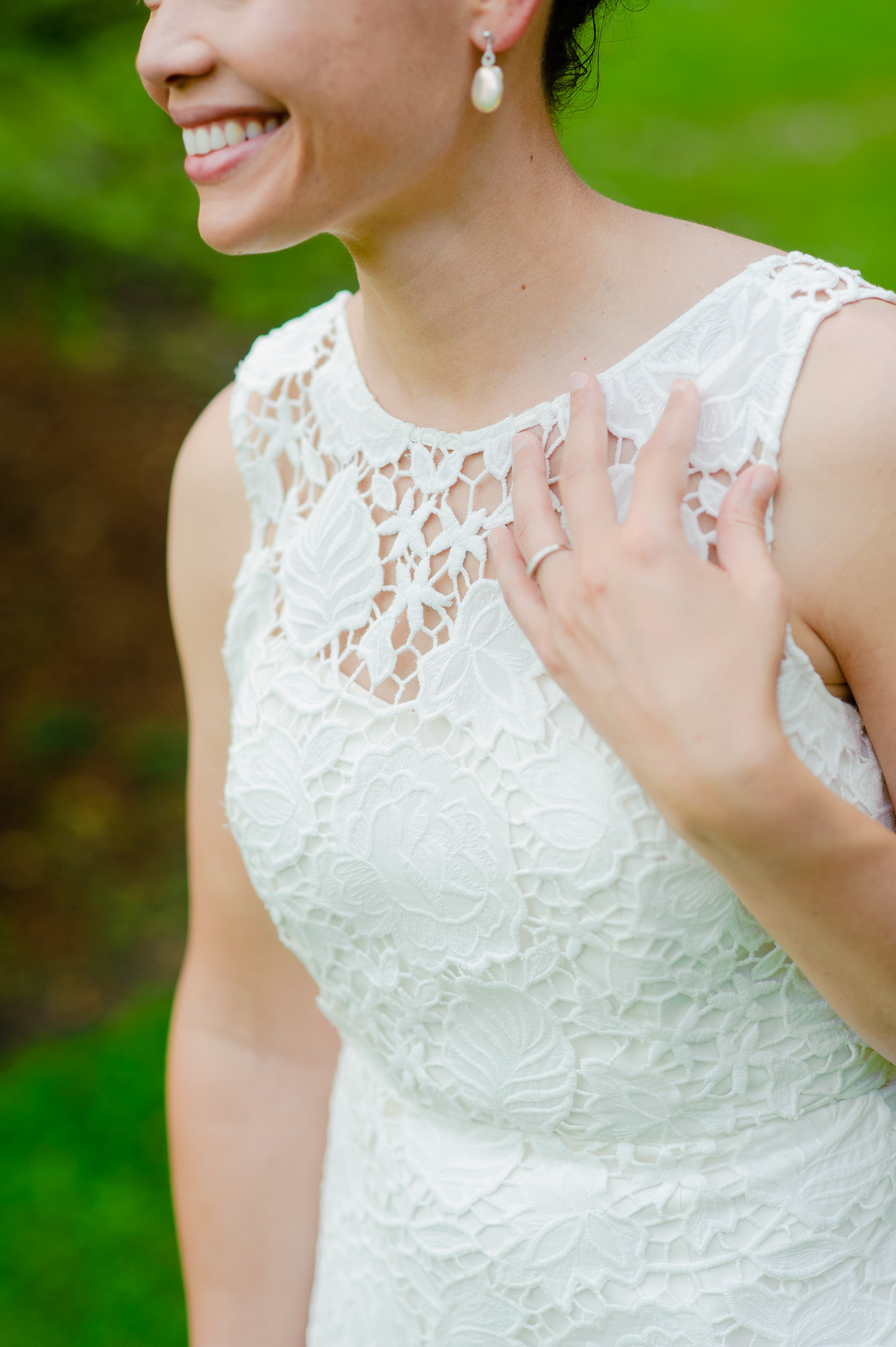 Boston Bride In White Dress Arnold Arboretum Wedding