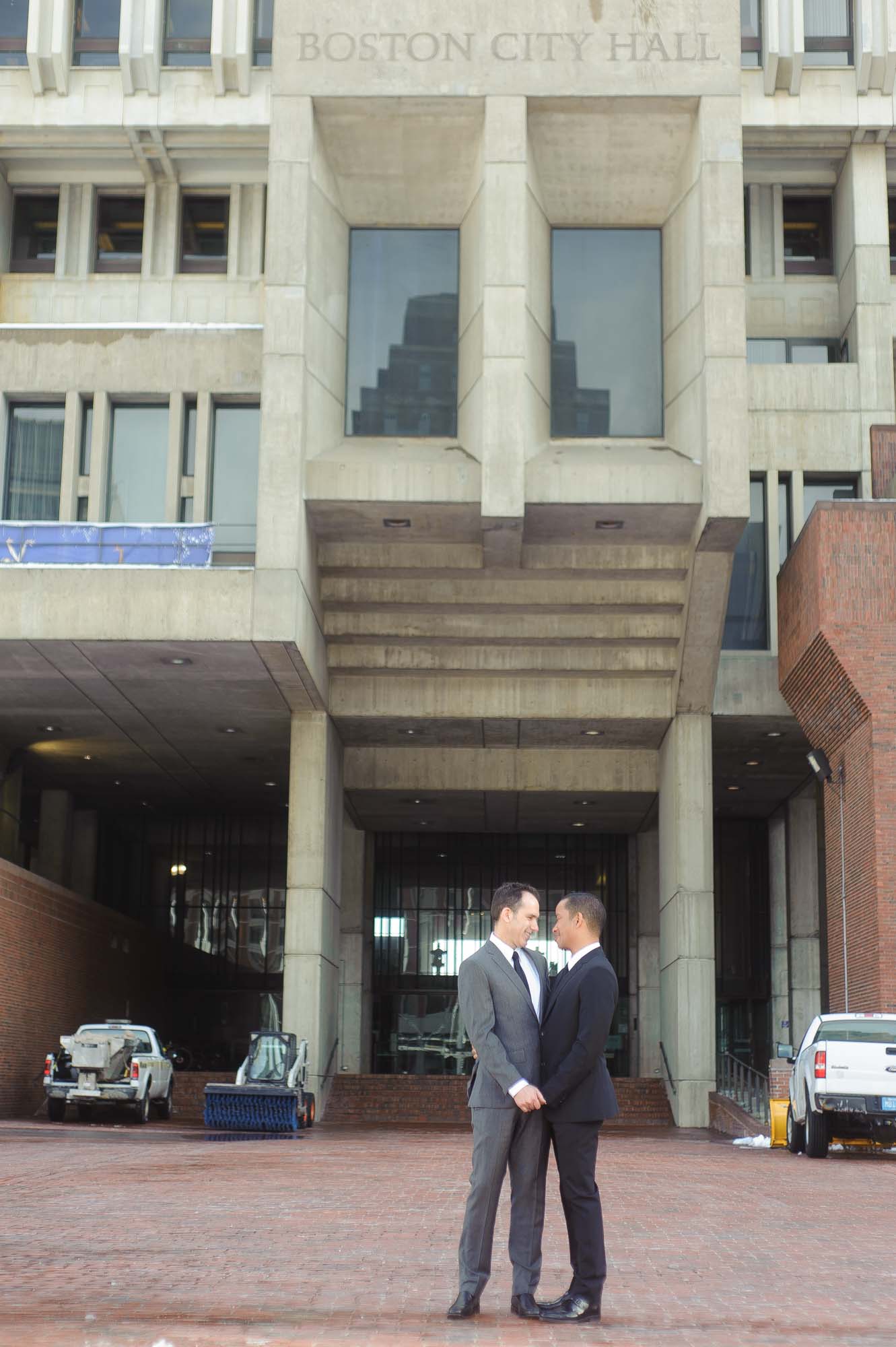 Boston City Hall LGBT Gay Wedding James Bill