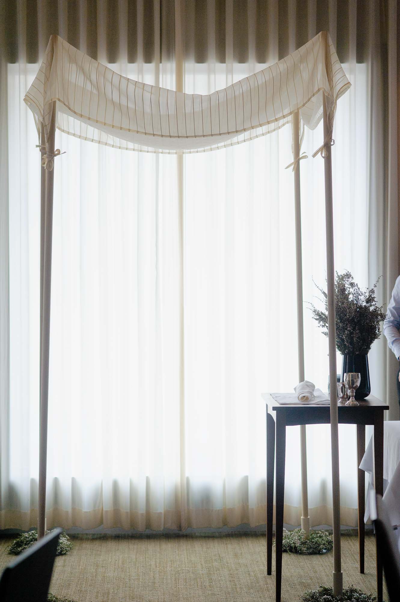 Boston Indoor Jewish Wedding Chuppah