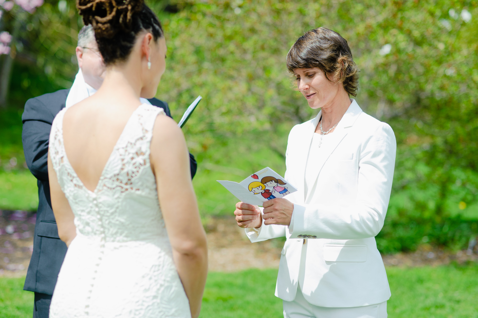 Boston Lesbian Wedding Ceremony Reading Vow Arnold Arboretum