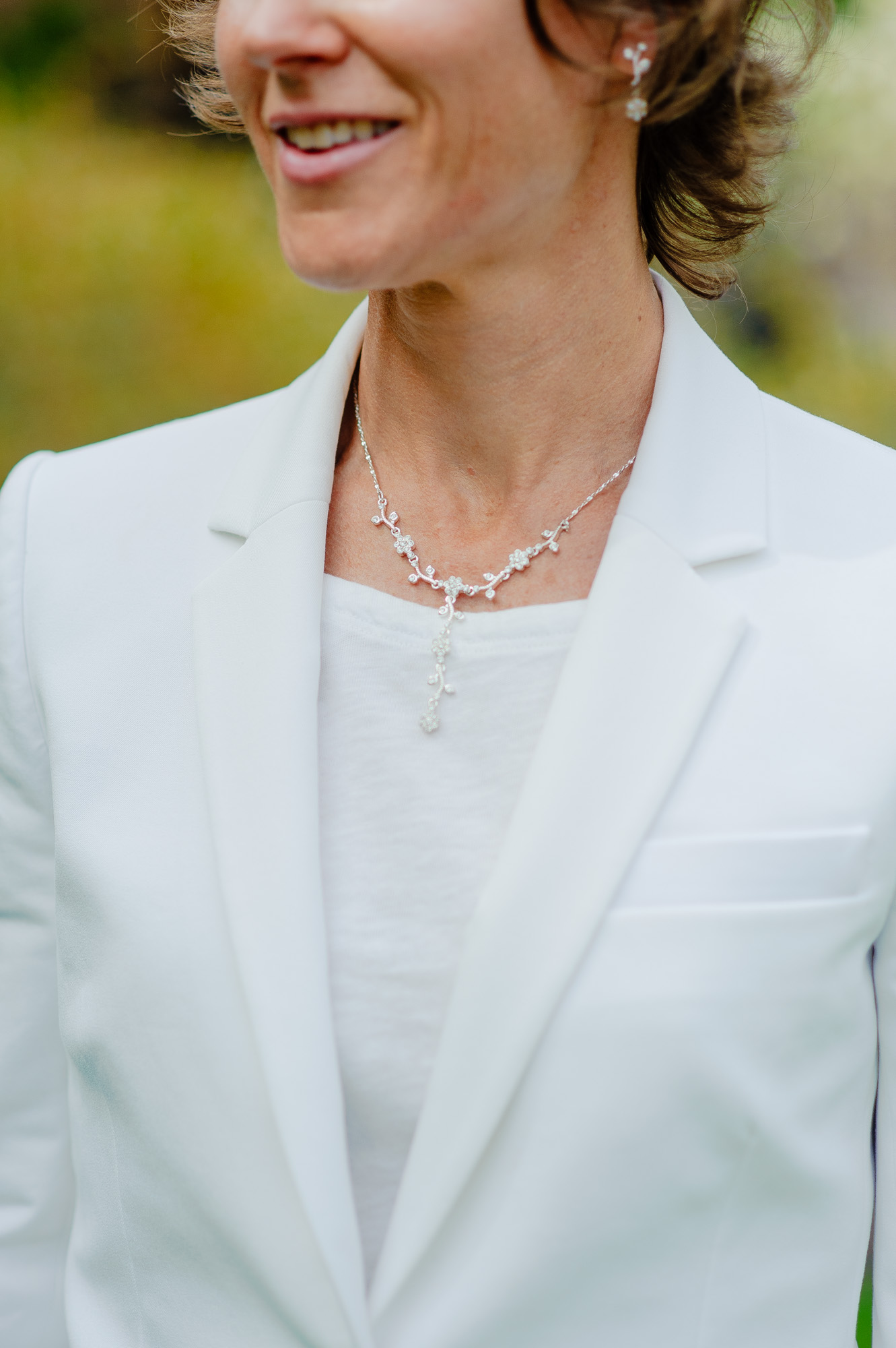 Boston Lesbian Wedding In White Suit