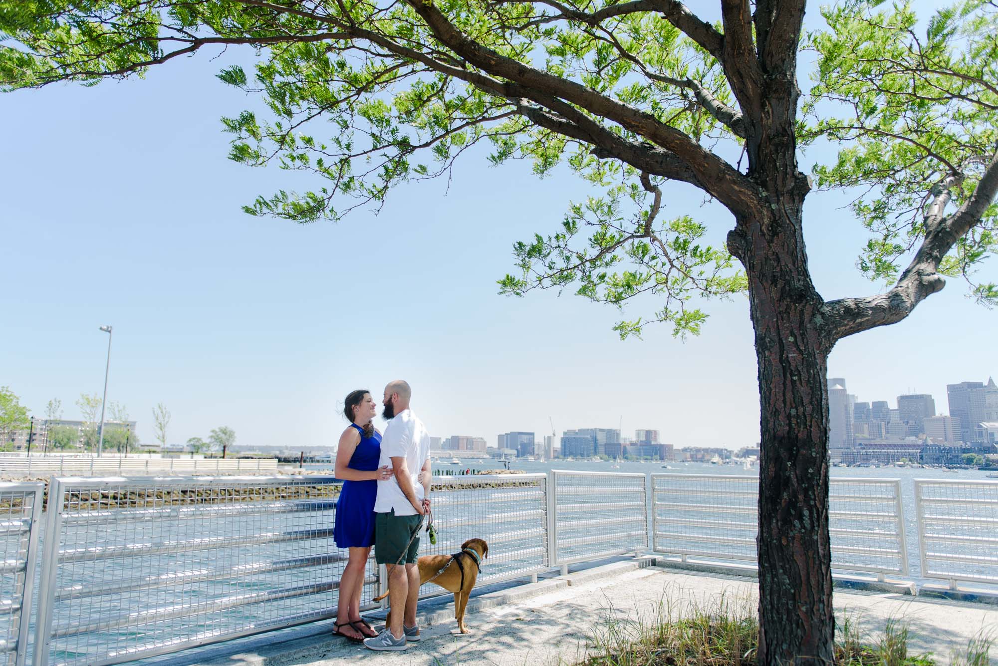 Boston Skyline LoPresti Park Engagement Session