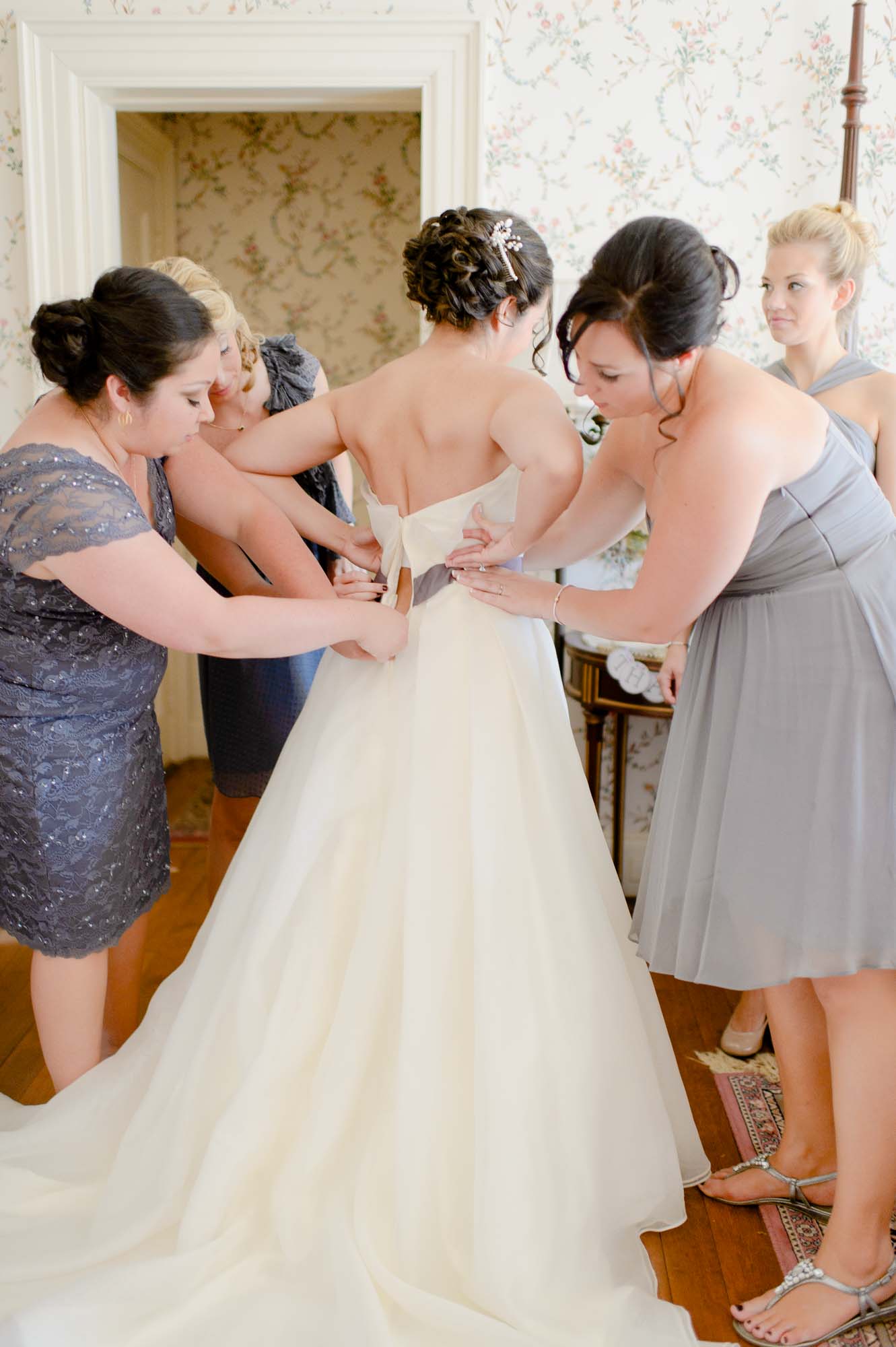 Bride Getting Ready Lyman Estate Wedding Waltham MA