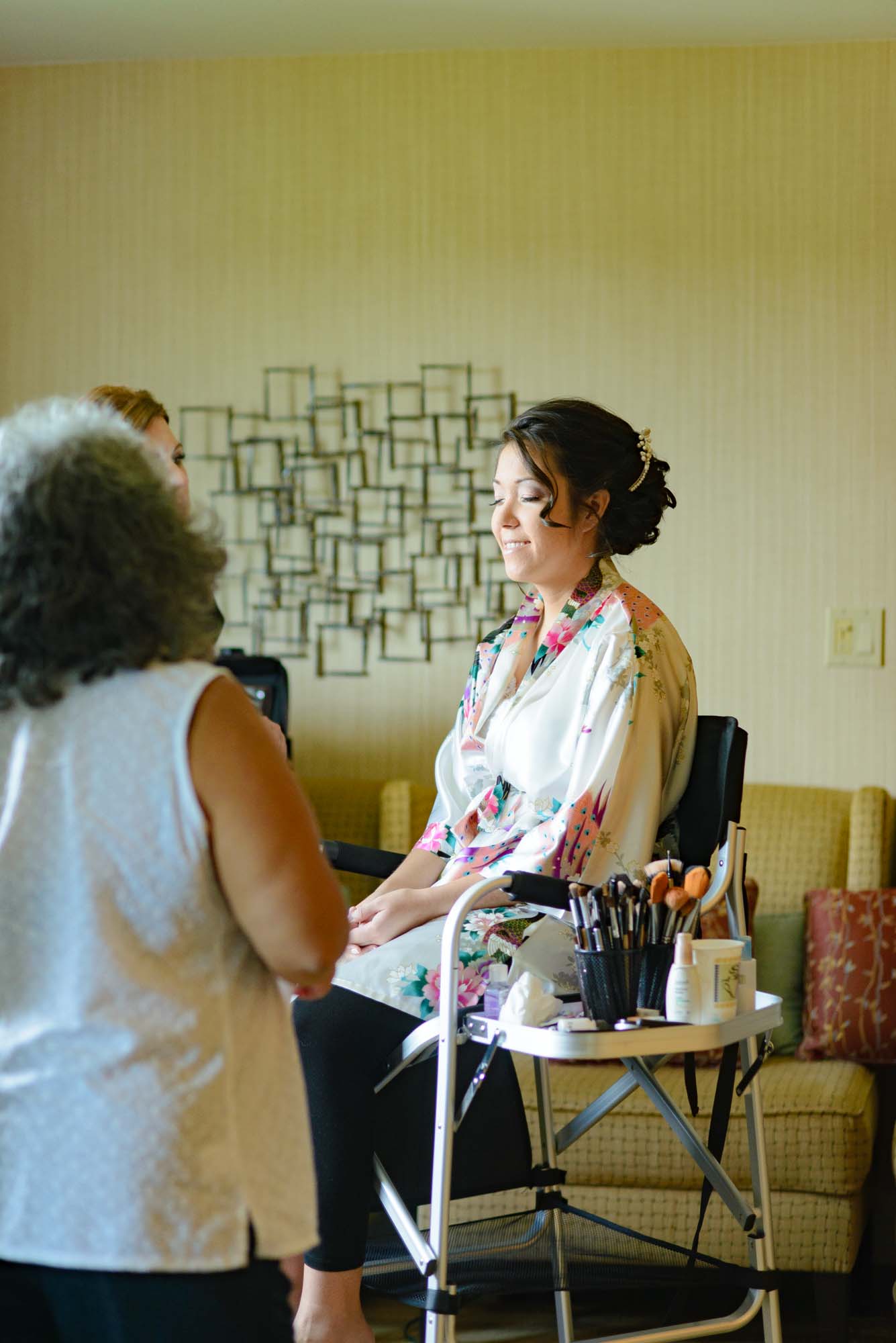 Bride Getting Ready Lyman Estate Wedding