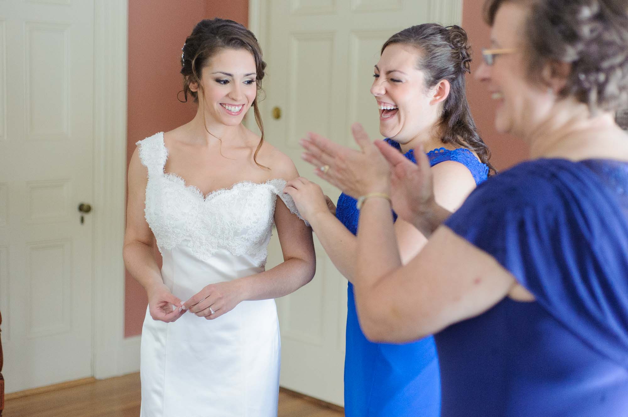 Bride Getting Ready At Pierce House