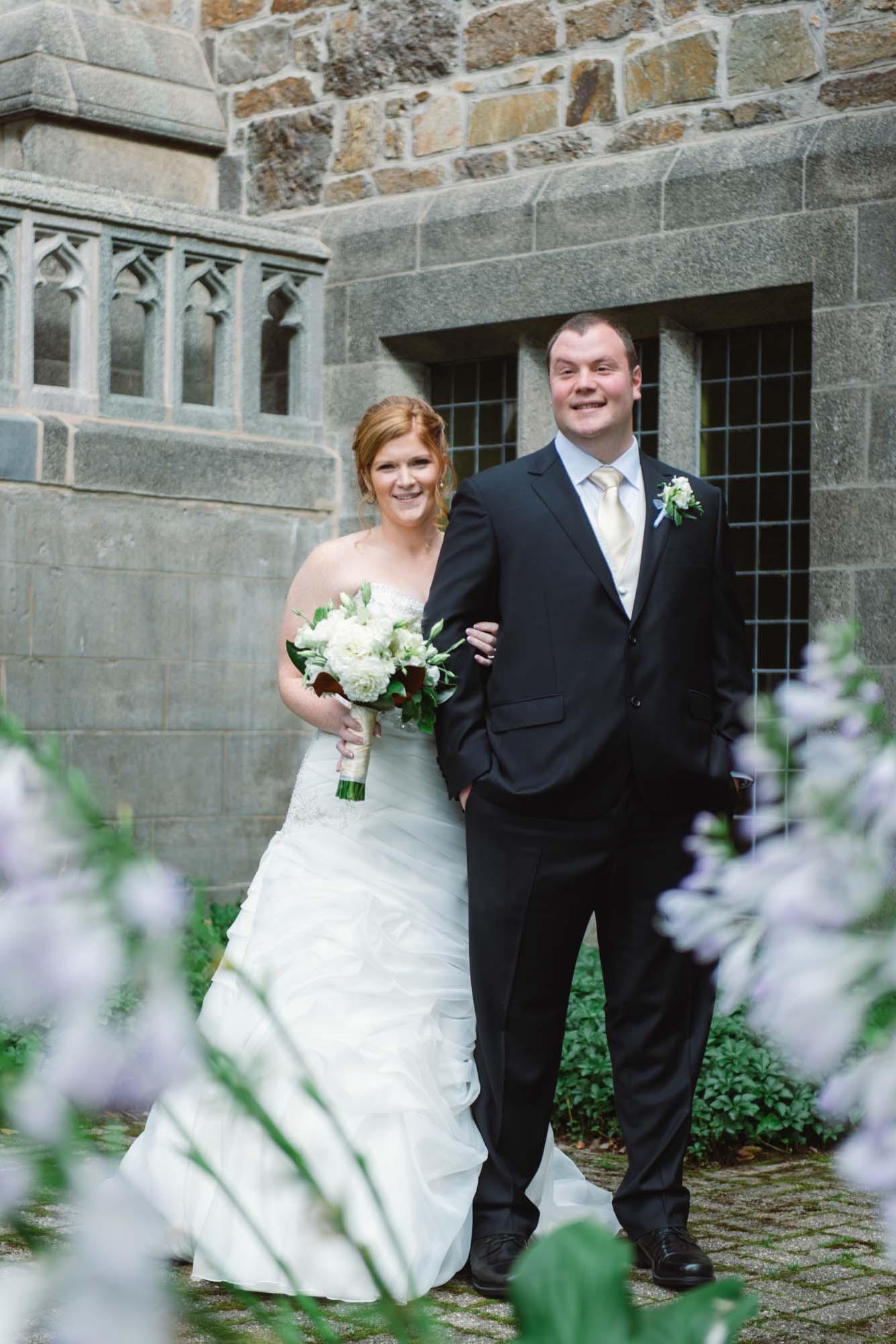 Bride Groom Portrait Episcopal Church Of The Redeemer Chestnut Hill