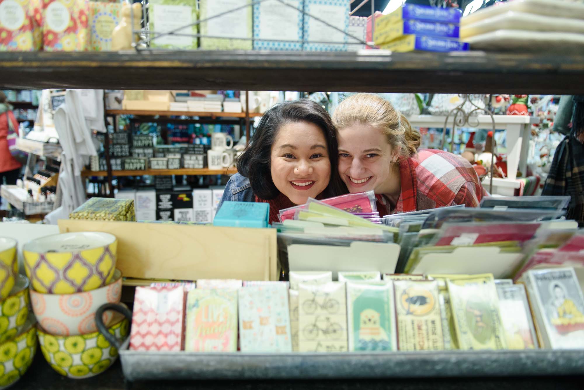 Brookline Booksmith Engagement Session LGBTQ Couple