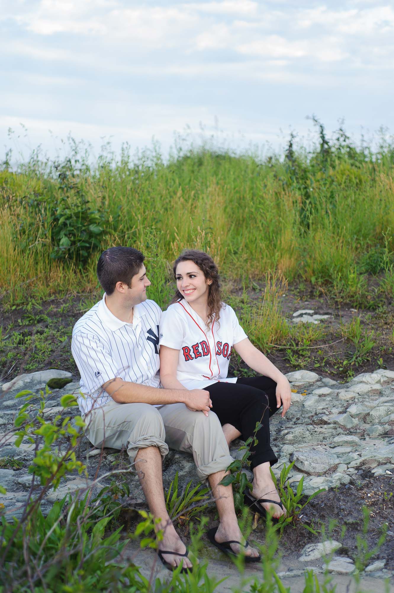 Carson Beach Boston Red Sox Yankee Engagement Session