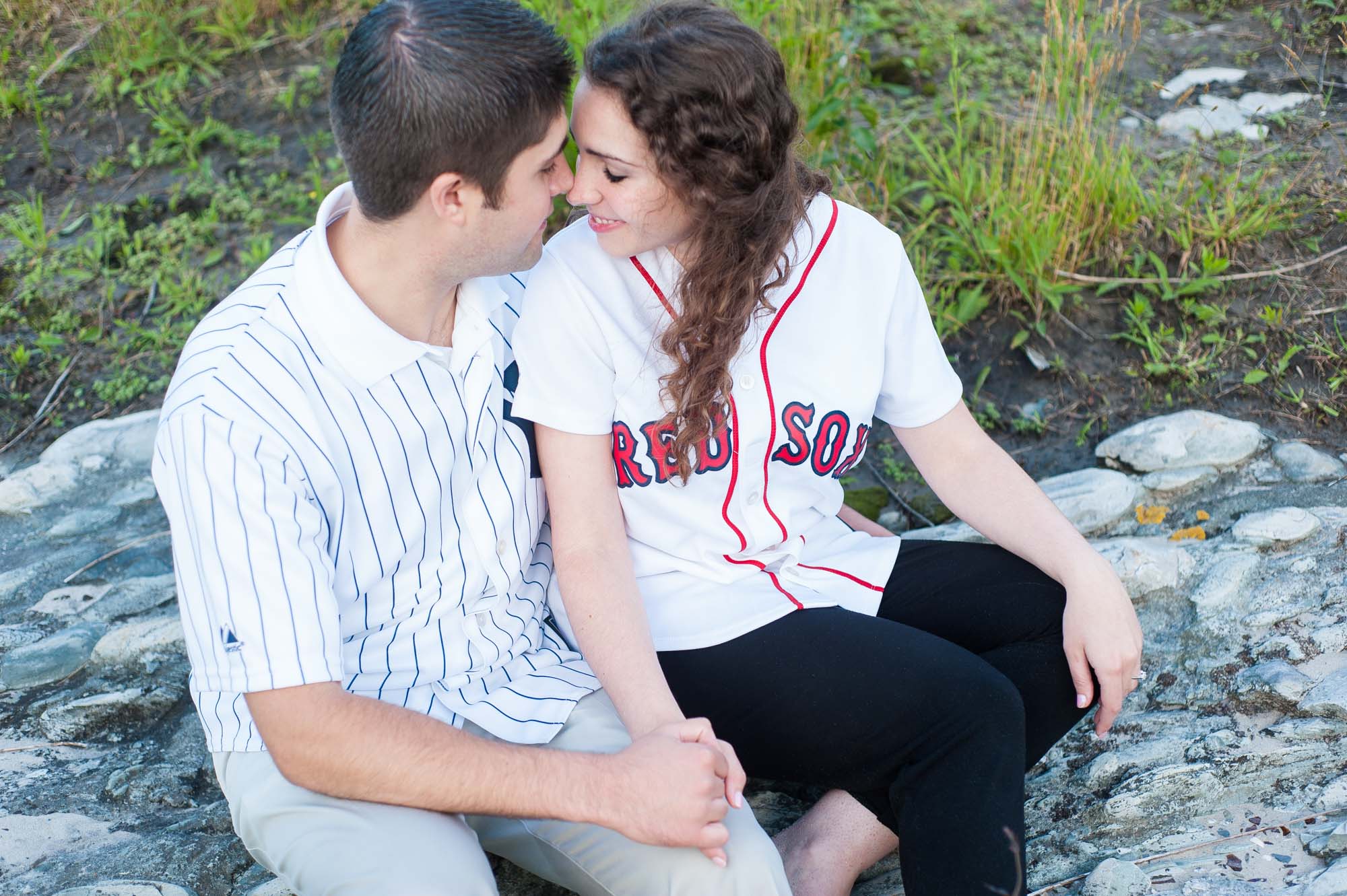 Carson Beach Boston Red Sox Yankee Engagement Session