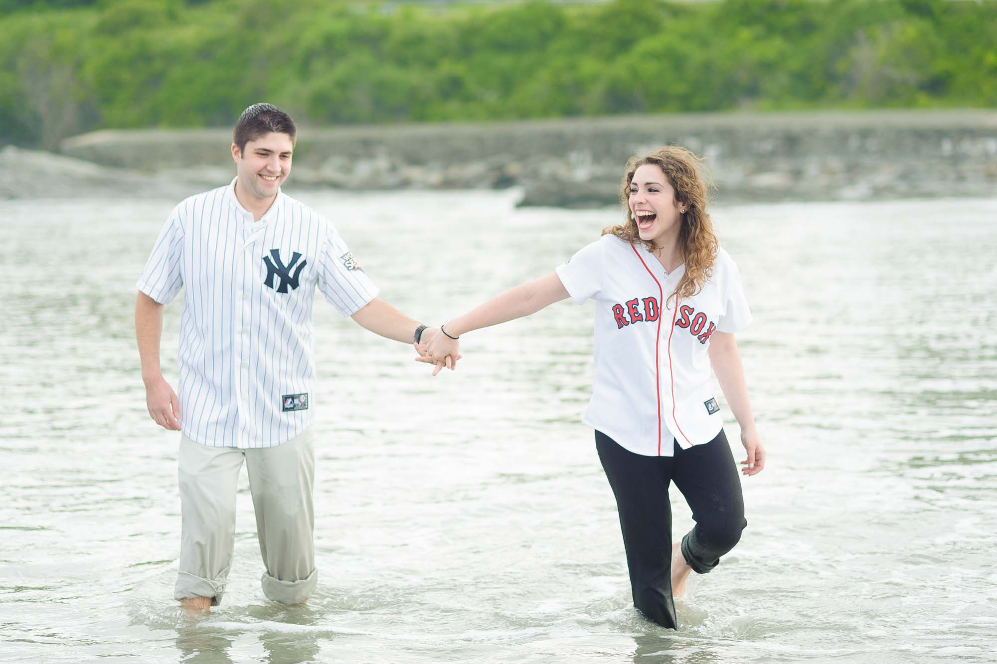 Carson Beach Boston Red Sox Yankee Engagement Session