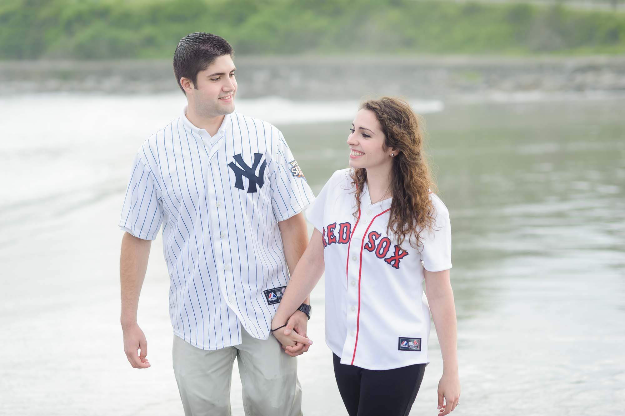 Carson Beach Boston Red Sox Yankee Engagement Session
