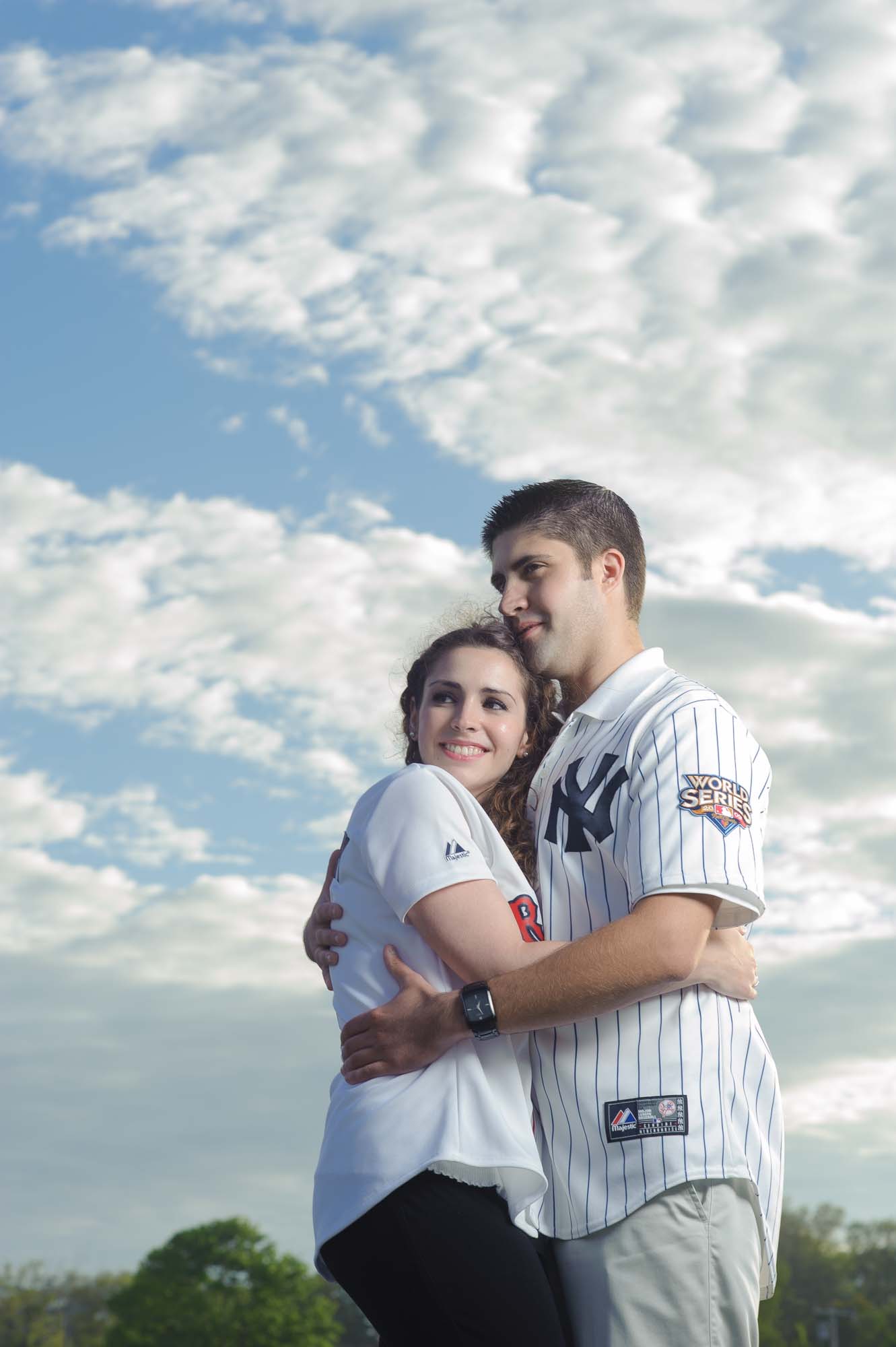 Carson Beach Boston Red Sox Yankee Engagement Session