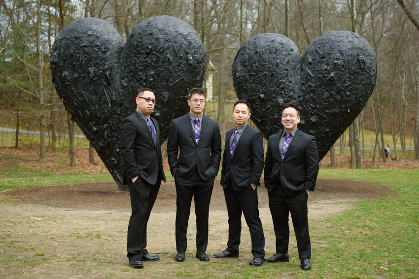 DeCordova Sculpture Park Museum Wedding Groomsmen