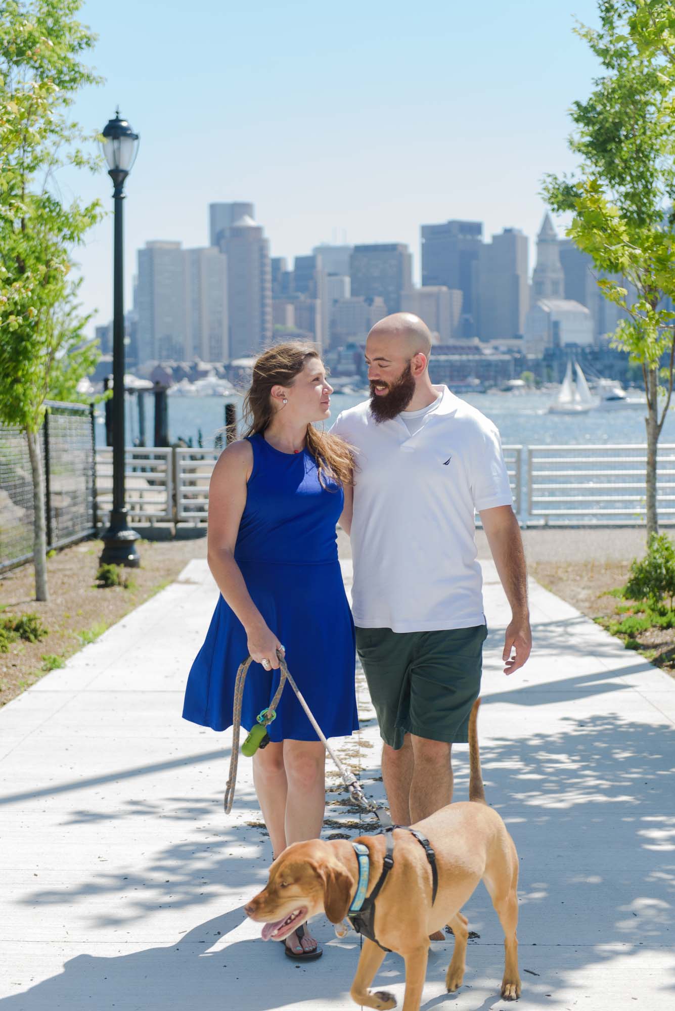 East Boston LoPresti Park Engagement Session Dog
