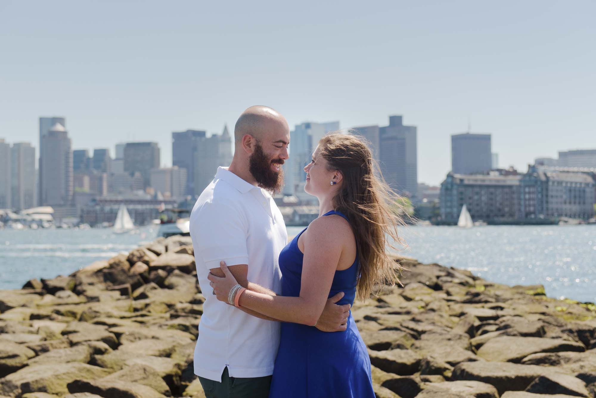 East Boston Skyline Engagement Session