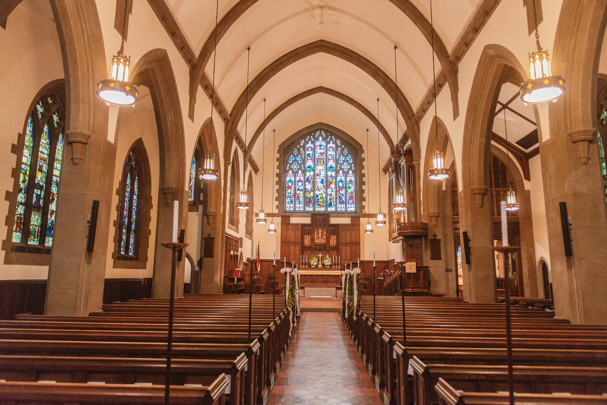 Episcopal Church Of The Redeemer Wedding Ceremony Setup