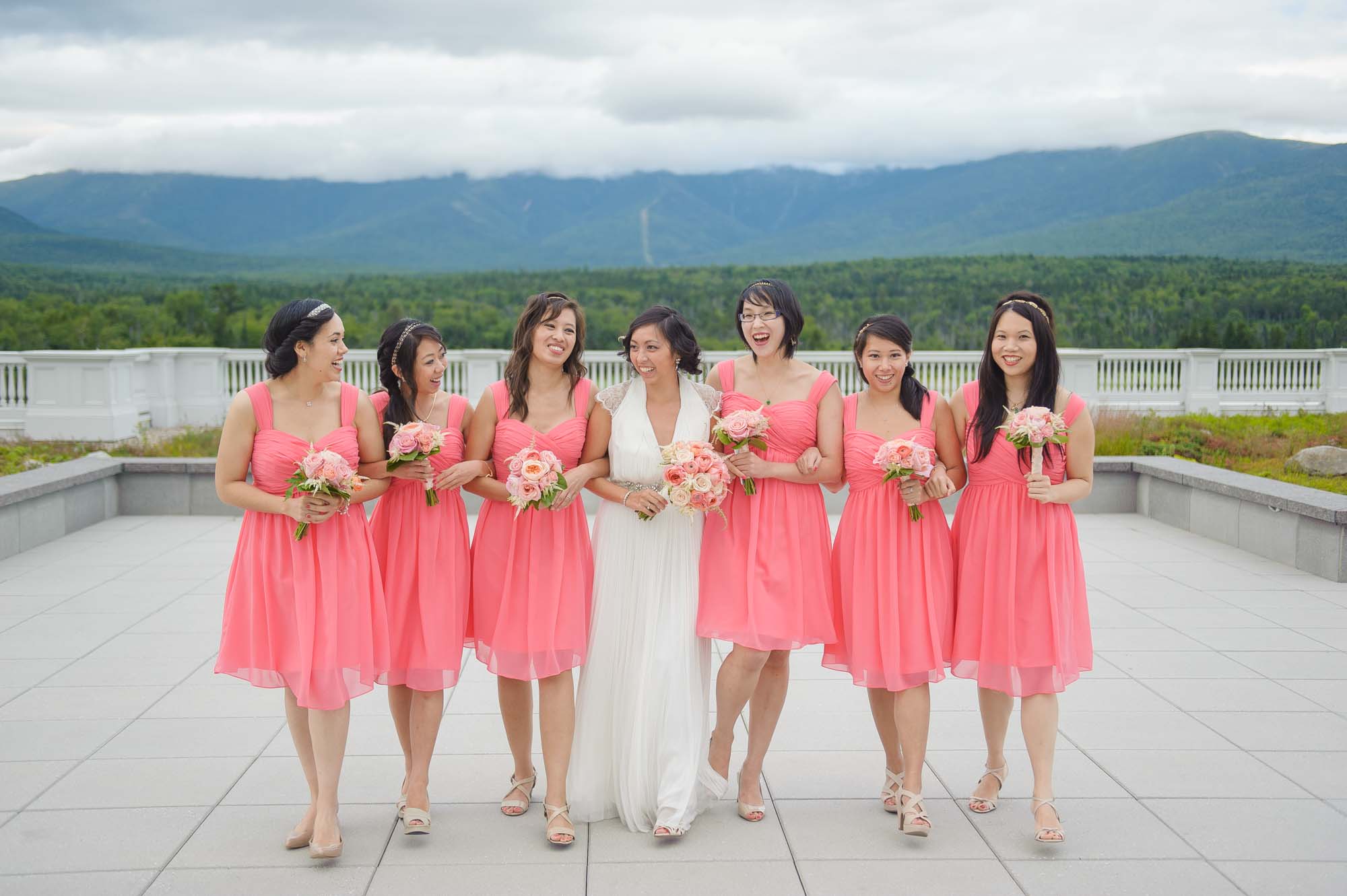 Fun Wedding Party Bridesmaids Omni Mount Washington Resort