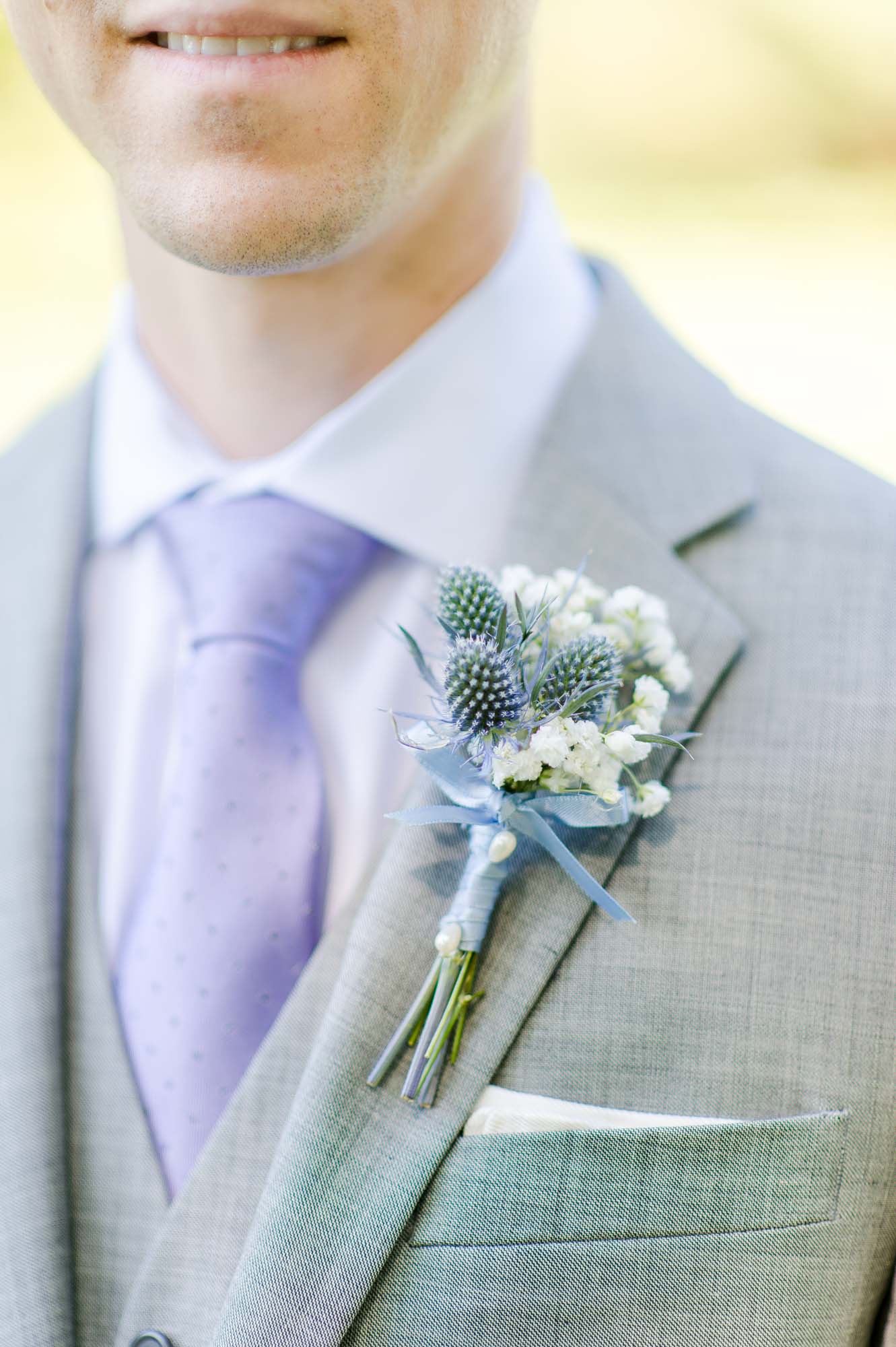 Groom Boutonniere Lyman Estate Wedding