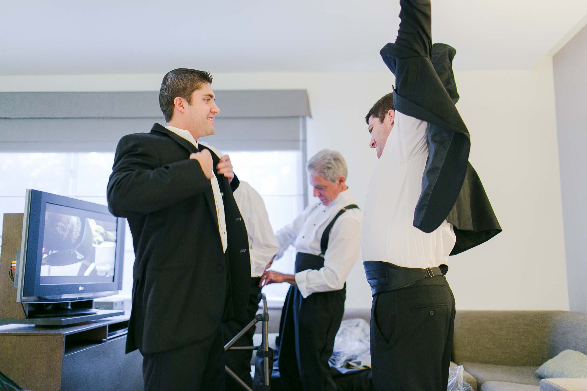 Groom Getting Ready At Pierce House Lincoln MA