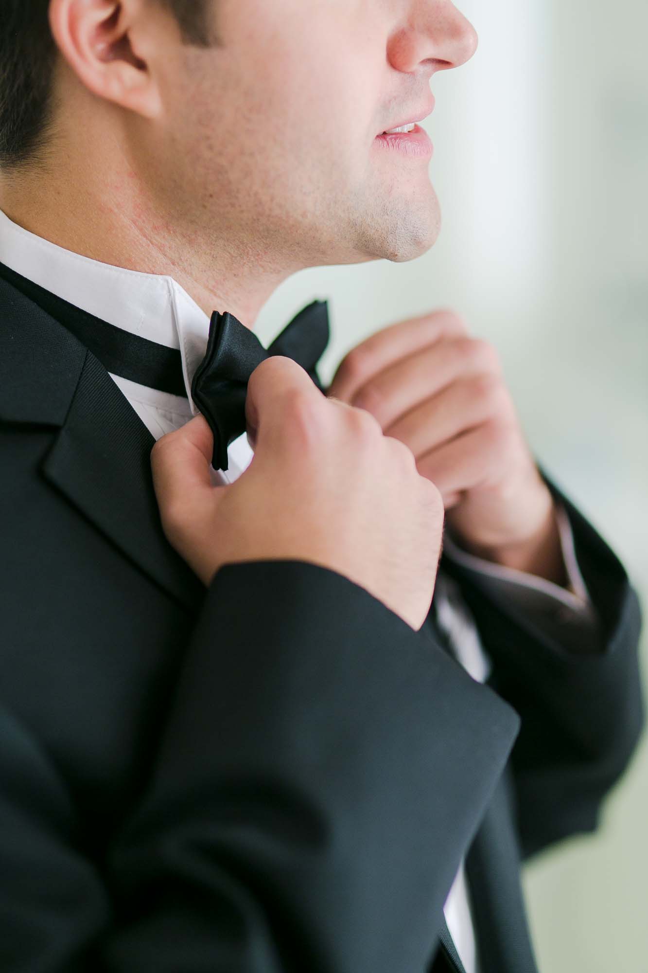 Groom Getting Ready At Pierce House Lincoln MA