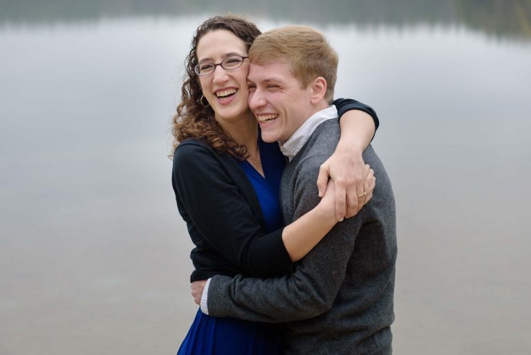 Walden Pond Queer Couple Engagement Session in Concord, MA