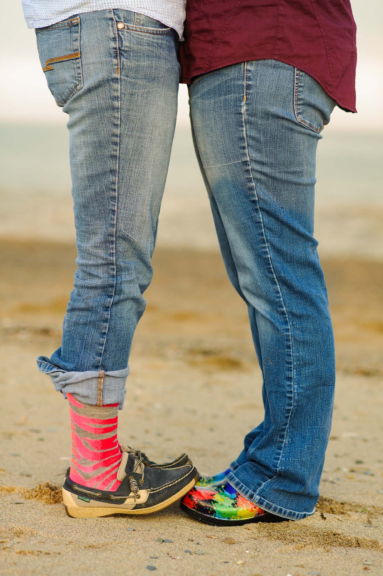 LGBTQ Engagement Photo Cros On Beach