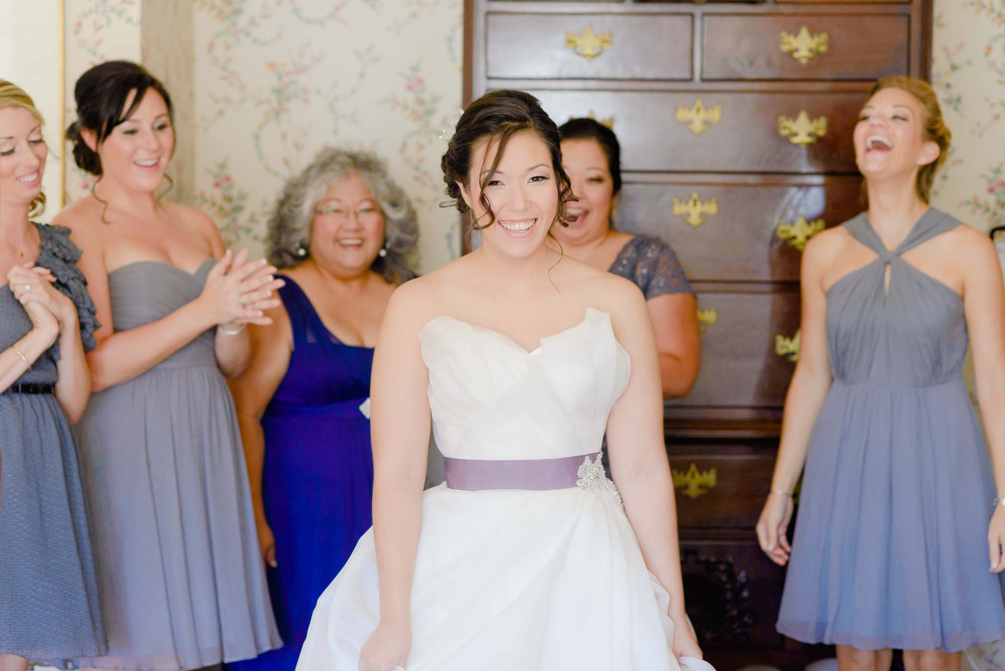 Lyman Estate Wedding Bridal Party Getting Ready