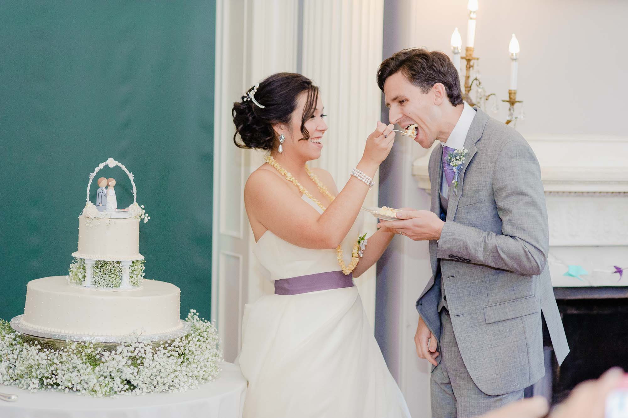 Lyman Estate Wedding Cake Eating