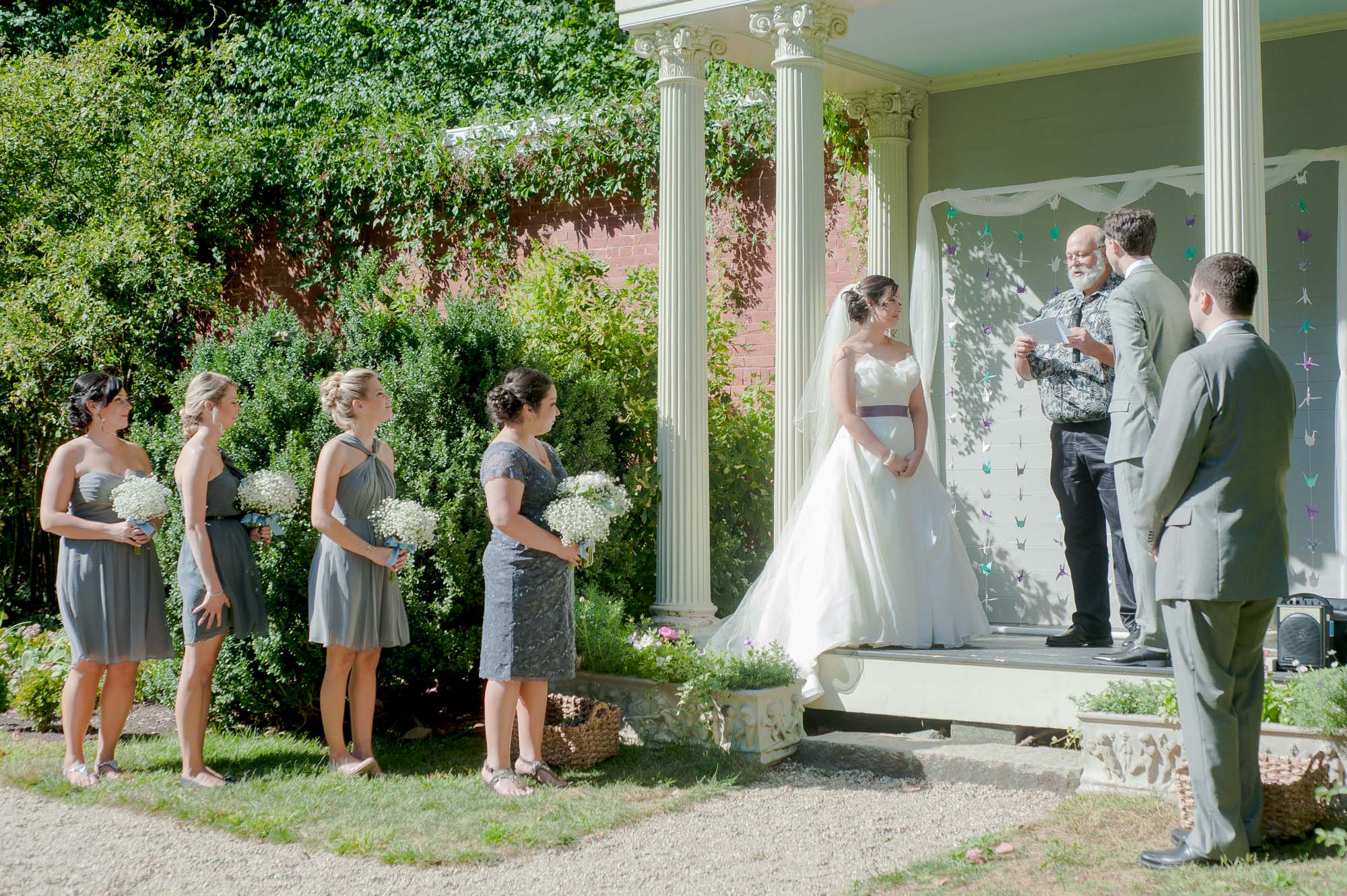 Lyman Estate Wedding Ceremony Outdoor Pavilion