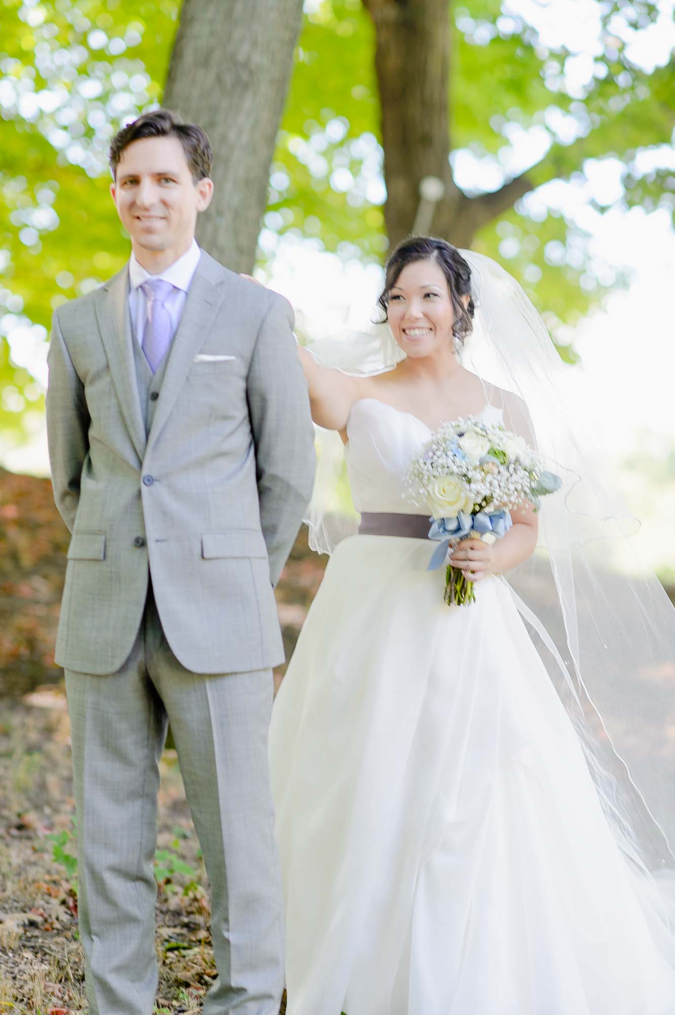 Lyman Estate Wedding First Look Waltham